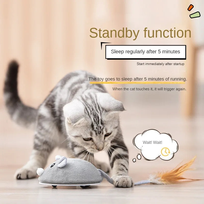 Interactive Cat Toy Mouse for Cats USB